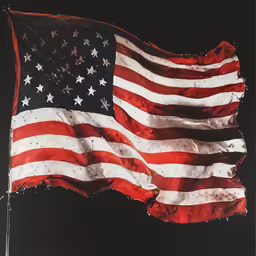 a large flag with stars in the middle of it