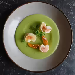 a plate that has a desert on it