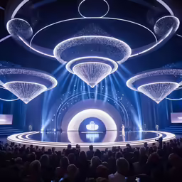 a beautiful stage setup for an upcoming show