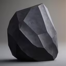 an abstract rock, in gray and black tones