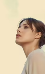 woman with a very close up look on her face