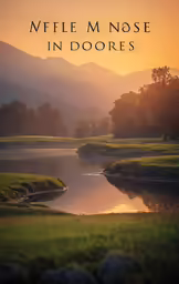 the sun is setting over water with mountains in the background