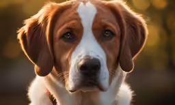 a brown and white dog with a brown background