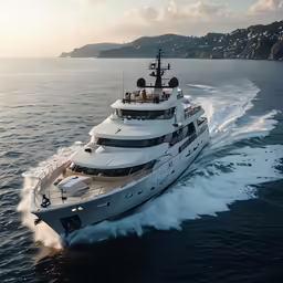 a very large boat that is coming in the water