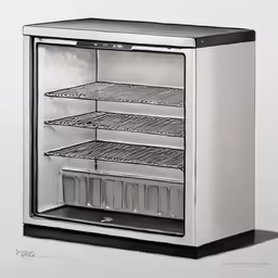this glass door refrigerator has shelves for drinks and wine
