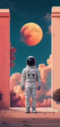 an image of an astronaut in the desert