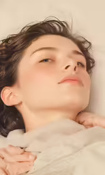 woman wearing a blanket in the bedroom and sleeping