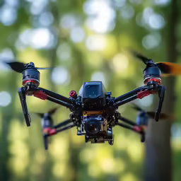the camera is mounted on the top of a quadlight - quad