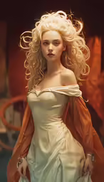 a beautiful blonde woman with long hair