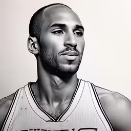 a black and white photo of a basketball player