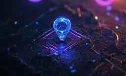 a close up of a object on a black surface