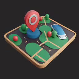 a mobile map is sitting on the table