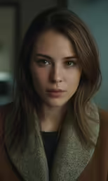 a very pretty young lady with a nice look on her face