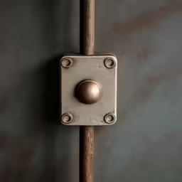 this is a wooden handle on an old door