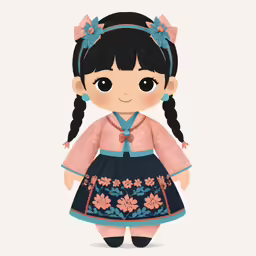 a cute little girl wearing a blue dress