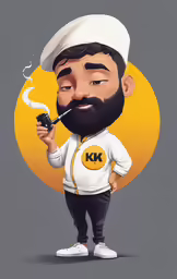 an image of a cartoon character that looks like a sailor smoking a cigarette