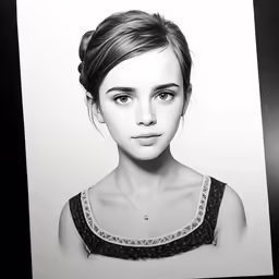 a black and white photograph of a young woman