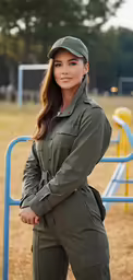 a girl is standing and posing for the camera