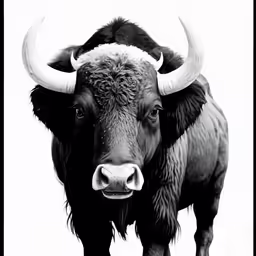 a very large bull with some big horns