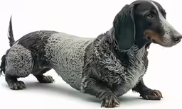 the dog is walking and staring around