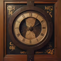 an antique clock with roman numerals on the face