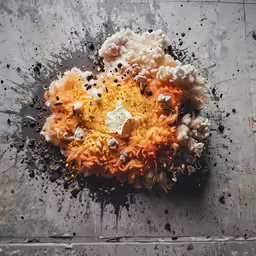 a piece of burnt object on a surface