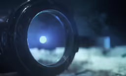 a camera lens that is on the ground