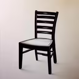 a chair with a cushion on the side of it