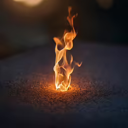 a lit fire with its own flames on it