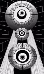 a black and white image of speakers in a dark room