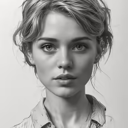 a woman that is looking into the camera