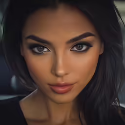 this is an image of a woman with black hair