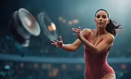 the woman in a pink swimsuit is playing tennis
