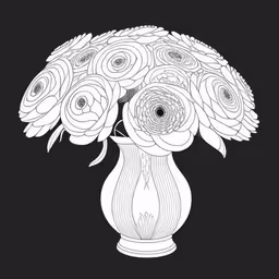 /tmp/FOOuiVmeO.jpg = a drawing of a white vase with flowers in it
,/tmp/FOOuiVmeO.jpg = a drawing of a vase on a dark background
,/tmp/FOOuiVmeO.jpg = a white vase with a lot of flowers in it
,/tmp/FOOuiVmeO.jpg = flowers in a vase hand drawn on black paper
,/tmp/FOOuiVmeO.jpg = flowers with an unusual pattern and curves are in the vase
,/tmp/FOOuiVmeO.jpg = an abstractally painted vase filled with flowers
,/tmp/FOOuiVmeO.jpg = black and white flowers in a vase against a black background

