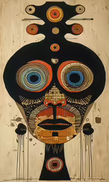 the artwork is done by a person on wooden boards