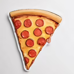 the slice of pizza has pepperoni on it