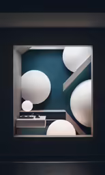 a large mirror that is on the wall
