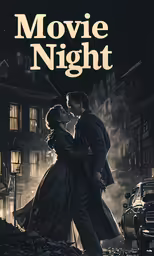 a movie poster with an image of a man and woman
