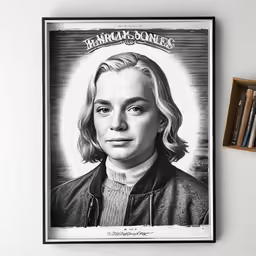 a black and white poster with the words herman jones on it