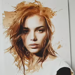 a woman is looking at the camera with her hair wet