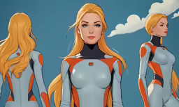 a group of woman with blonde hair standing next to each other