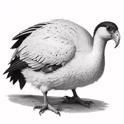 a bird standing on the ground with its foot raised