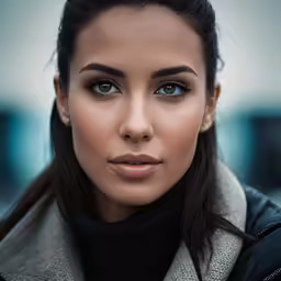 an image of a woman with blue eyes