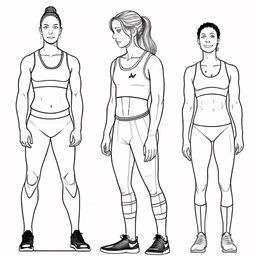 three different views of a women