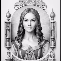 the portrait of the actor, actress and singer in a surreal fashion