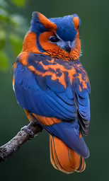 a colorful bird is perched on a branch