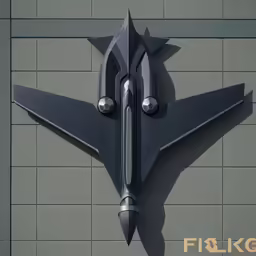 a plane like object hanging on the wall