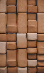 many brown bricks that have some different sizes