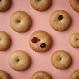 cookies with jam and a little fruit in the middle