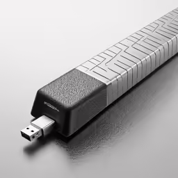 a usb device with an open lid and the cover open